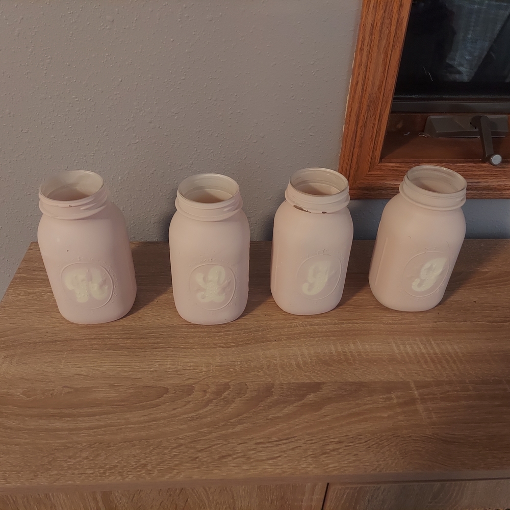 Pastel Pink Mason Jars Set